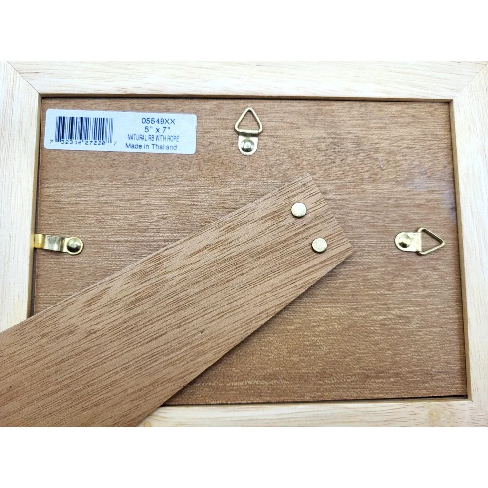 DANSK Picture Frame Natural Wood Rope Trim 10x8 for 5x7 Photo Style 05549XX